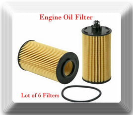 6 x Engine Oil Filter Fits: Cascada Encore Cruze Cruze Limited Malibu Sonic Trax