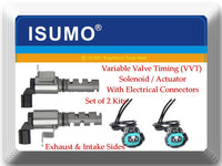 2x VariableTiming Solenoid Valve L/R Sides W/Connectors Fits: iQ  Avanza Yaris