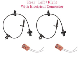 2 X ABS Wheel Speed Sensor & Connectors Rear L/RFits Honda Pilot 2012-2015