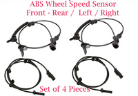 4 Pc ABS Wheel Speed Sensor Front  Rear L/R Fits Explorer Flex MKS MKT 2013-2019