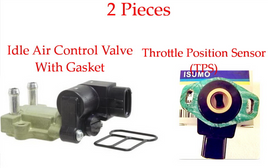 2Pcs Idle Air Control Valve & Throttle Position Sensor Fits Civic 01-05 1.7L MT