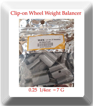 50 Pcs CLIP-ON Wheel Weight Balance MC Type 0.25oz 1/4oz For All Type Alloy Rims