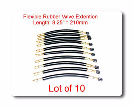 10 Kits Flexible EPDM Rubber Tire Valve Stem Extension 8.25" / 210mm  Φ12/10mm