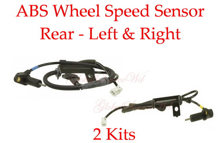 2 ABS Wheel Speed Sensor + Connectors Rear L/R For Hyundai Santa Fe 2001 2006FWD