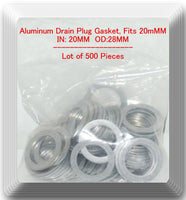 LOT 500 Aluminum Oil Drain Plug Gasket ID:20MM OD:28MM  20-28 MM