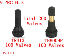 Tire Valve Stem Assortment (TR413 100 =)(TR600HP =100) Total 200 Valves
