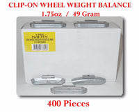 400 Pcs P Style Clip-on Wheel Weight Balance 1.75oz 49 gram  P175 Total 700 oz