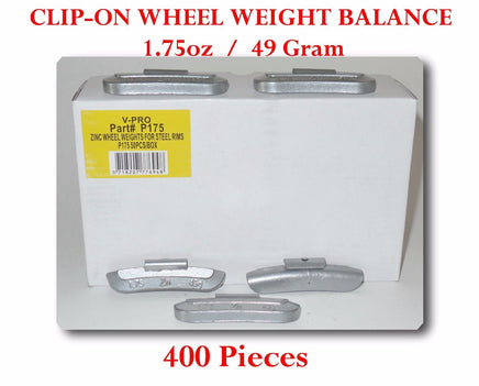 400 Pcs P Style Clip-on Wheel Weight Balance 1.75oz 49 gram  P175 Total 700 oz