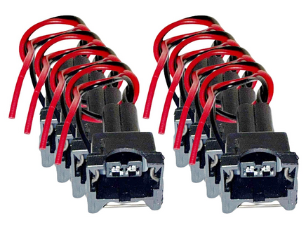 8x Fuel Injector +Connector Fits Ford Lincoln Mercury V8 V10 W/Fedral Emissions