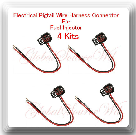 4 Kits Pigtail Connector of Fuel Injector FJ298  For Ford Escort  Mercury tracer