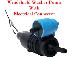 Dual Nozzle Windshield Washer Pump W/Connector Fits Audi BMW Chrysler Ford Mazda