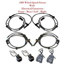 4x ABS Wheel Speed Sensor & Connector Front-Rear  L/R For Nissan Quest 2011-2017