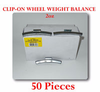 50 Pcs ZN CLIP-ON Wheel Weight Balance 2.0oz 2oz 56g AW200 Lead Free