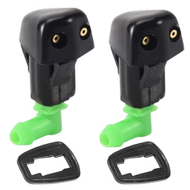 Set 2 Windshield Washer Nozzle Front L/R Dual Holes Fits: Honda Civic  1988-1991