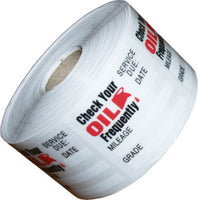 2 Rolls of 500 Stickers Total 1000 Oil Change Reminder Sticker + 2 Free Sharpie