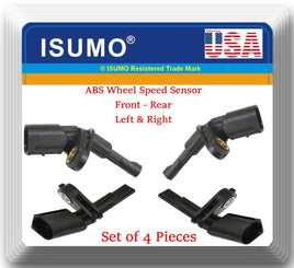 Set 4 ABS Wheel Speed Sensor Front-Rear L/R Fits: VW Amarok Beetle Bora CC