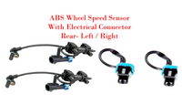 Set of 2 X ABS Wheel Speed Sensor W/Connectors Rear Fits: Cadillac Chevrolet GMC