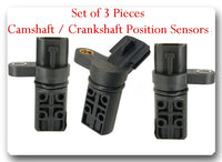 3 Pcs set Camshaft/Crankshaft Position Sensor W/Connectors Fits: Infiniti Nissan