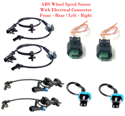 4 x ABS Wheel Speed Sensor Front-Rear L/R W/Connector Fits Chevrolet GMC 07-13