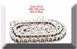 (No-Ring) Drive Chain Chrome Plated 530 x120 Link For Suzuki GSXR 1000 GSX-R750