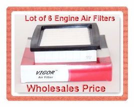 Lot 6 Engine Air Filters A24636 Fits:BERETTA CORSICA 1991-1993 TEMPEST 1989-1991