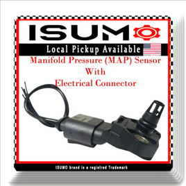 Manifold Pressure MAP Sensor W/Connector Fits Audi 2011-2018 Bentley 2016-2019