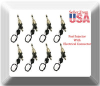 Set of 8 x Fuel Injector W/Connector Fits: CTS 16-18 Camaro 17-18 Corvette 15-18