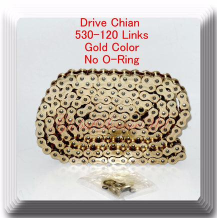 Drive Chain Gold Color 530-120 Link (No O-Ring) For Suzuki GSXR 1000 GSX-R750 