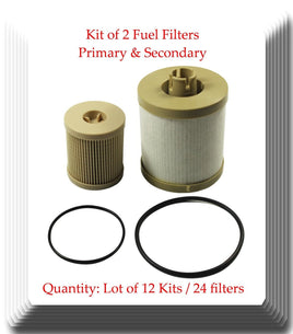 Lot of 12 x Kit 2 Fuel Filter Fits:F250 350 450 550 650 750 Excursion 4.5L 6.0L