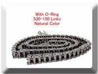 W/O-Ring Drive Chain Natutal Color Pitch 530x150 Links Fits: Ninja ZX11 ZX1100D 