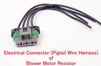 S-1352 4 Wire Pigtail Electrical  harness connector for Blower Motor 