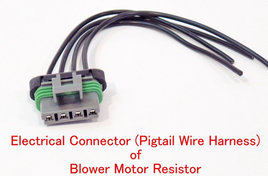 S-1352 4 Wire Pigtail Electrical  harness connector for Blower Motor 