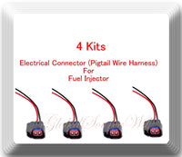 4 Kits Pigtail Connector of Fuel Injector FJ999 Fits: Ford Lincoln Mazda Mercury