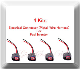 4 Kits Pigtail Connector of Fuel Injector FJ999 Fits: Ford Lincoln Mazda Mercury