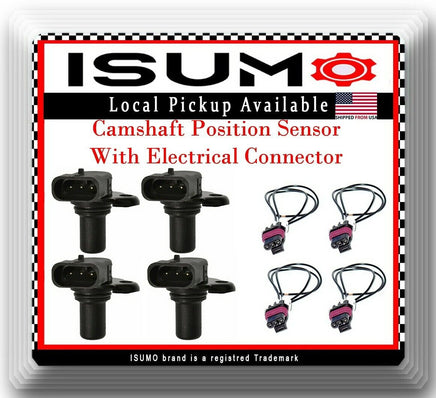 Set 4 Pcs Engine Camshaft Position Sensor W/Connector Fits Hyundai Kia 2006-2016