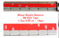 180 Pcs Stick on Self Adhesive Wheel Weights 1/2 0.50 OZ TOTAL 90 OZ RED TAPE