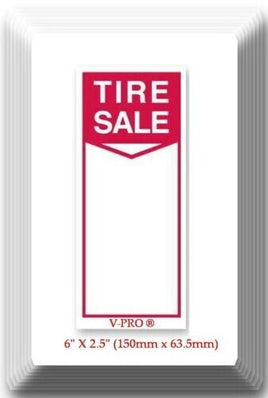 Tire Label Tire Sale 30 Rolls of 250 Stickers 6" X 2.5" (150 mmx 63.5mm) 9000