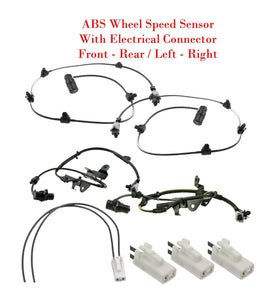 4 X ABS Wheel Speed Sensor & Connectors  Front-Rear L/R Fits:Sequoia 2001-2007