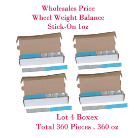 4 Box of 90 PC 1oz Stick on Wheel Weight Balance 30 Strips Total 360 oz . 360 Pc
