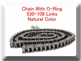O-Ring Drive Chain Natutal Color Pitch 530x108 Links FIT Honda Yamaha MOTORCYCLE