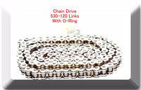 (O-Ring) Drive Chain Chrome Plated 530 x120 Link For  Suzuki GSXR 1000 GSX-R750 