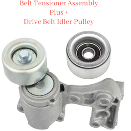 2 Pcs Belt Tensioner & Idler Pulley Fits GS300 350 IS250 IS300 IS350 RC300 RC350