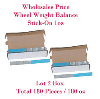 2 Box of 90 PC 1oz Stick on Wheel Weight Balance 30 Strips Total 180 oz . 180 Pc