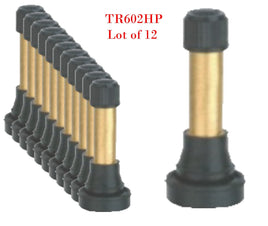 12 Kits TR-602 HP High Pressure Tire Wheel Valve Stems Dia. Inch 0.453 x 2"