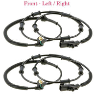 4 x ABS Wheel Speed Sensor & Connector Front Rear L/R For:RAM4500 RAM5500 08-12