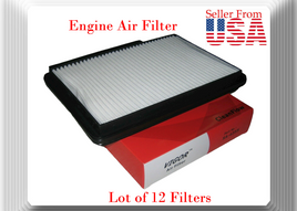 12 x Engine Air Filter Fits: Wix 46203 Honda Accord Acura Prelude 1986-1989