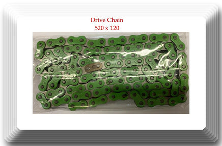 Green Color Drive Chain No O-ring 520x120L For ATV Motorcycle Kawasaki 1979-2018