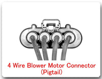  4 WireBlower Motor Resistor Pigtail Connector Fits: Ford Lincoln Mercury