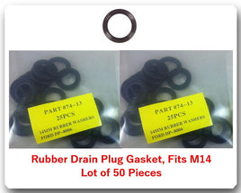 LOT 50 DP7413RUBBER OIL DRAIN PLUG CRUSH WASHERS GASKETS 14MM 