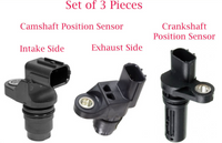 3 xCam/Crankshaft Position Sensor & Connector Fits TSX Accord CR-V Civic Element